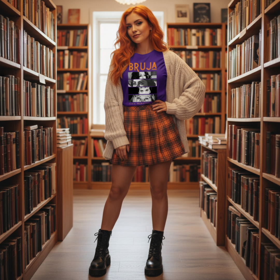 bruja con biblioteca